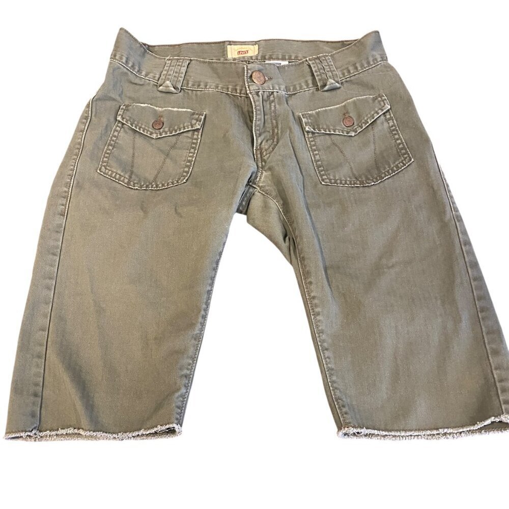 Levi’s tab‎ twills Jrs Sz 7 Khaki/Olive Green Cotton #288J